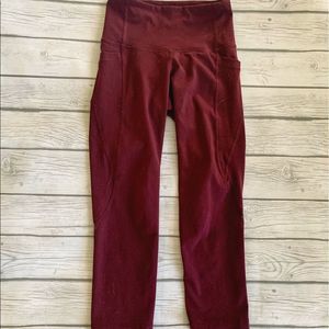 Old Navy go dry elevate maroon leggings-x-small